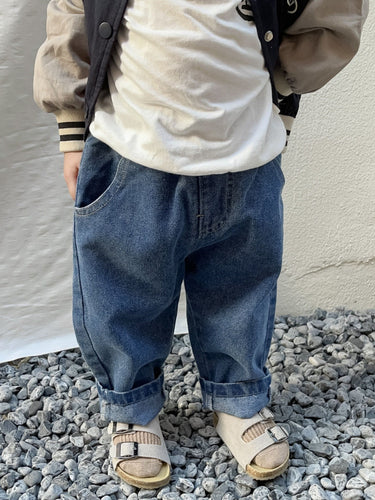 Relaxed Fit Spijkerbroek voor Jongen – Katoen, Verstelbare Tailleband, Blauw, Zwart, Abrikoos, 0-5 Jaar 7